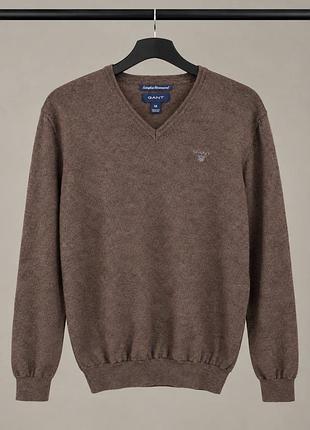 Светр gant extrafine merino wool коричневий s/m
