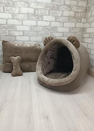 Дом лежанка для кошек и собак lucky s 55*43 см