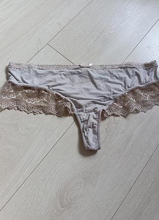Бежевые трусики ажурные стринги кружевные бикини кружные танга flame xl 14 42 50