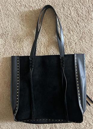 Шкіряна сумка шопер vince camuto