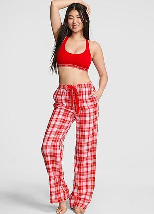 Фланелеві домашні штани victoria's secret pink