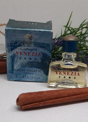 Эксклюзив 1995! laura biagiotti venezia uomo 5 мл edt винтаж оригинал коробка первый выпуск
