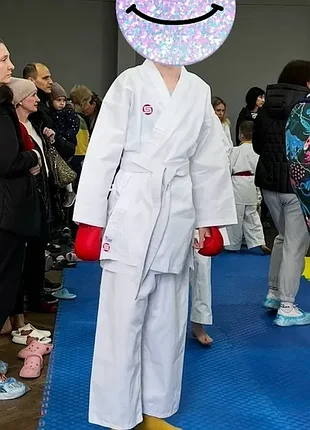 Кімоно для карате shoshin kumite біле на зріст 170 см із захистом для рук