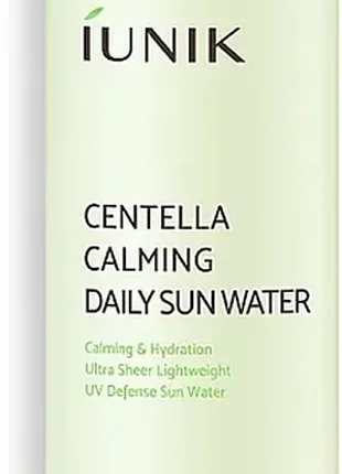 Сонцезахисний крем-флюїд для обличчя iunik centella calming daily sun water spf50+