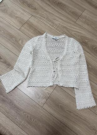 Жіночий кардиган кроше m&s білий