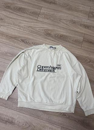 Жіночий світшот asos молочний з принтом copenhagen denmark