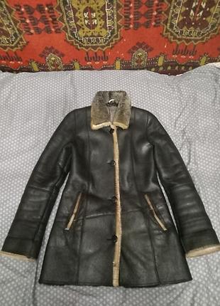Женская натуральная дубленка из овчины, oz temer leather, оригинал, р. s