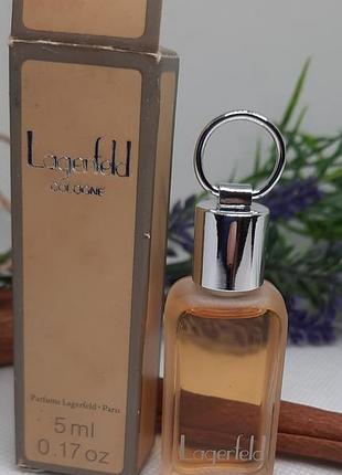 Легенда 1982! karl lagerfeld classic cologne 5 мл вінтаж оригінал фляга коробка, лагерфельд франція