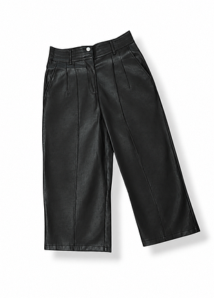 Кюлоти жіночі river island wide leg зі штучної шкіри чорні розмір м