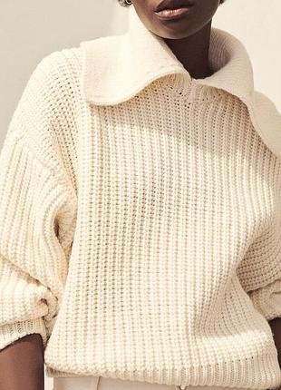 Вʼязаний светр поло h&m