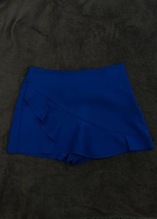 Синя спідниця-шорти zara,m 3