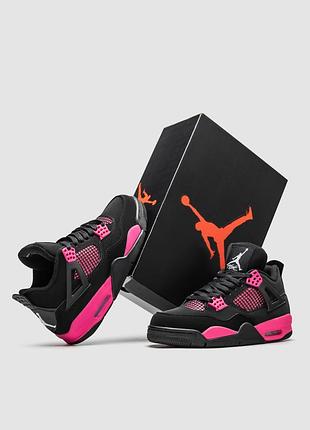 Nike air jordan 4 retro black/neon pink