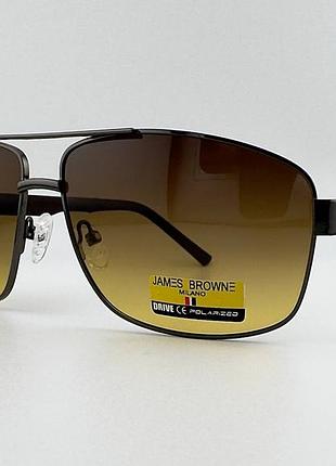 Чоловічі сонцезахисні окуляри james browne jb1039d i-drv-j з поляризацією, коричневі
