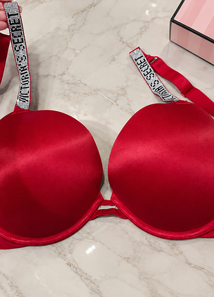Бюстгальтер бренд victoria's secret very sexy. стрази, камінці 36dd/ e80.