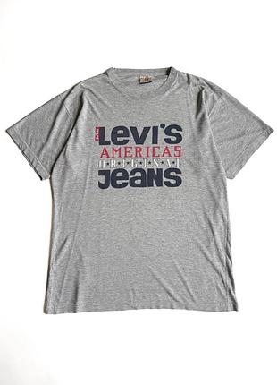Levi's america's original jeans red tab винтаж 80-90 мужская футболка (l)
