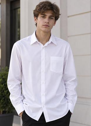 Белая рубашка h&amp;m 170 4
