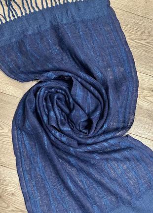 Тонкий шерстяний шарф палантин sasha — 100% wool