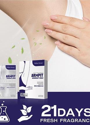 Крем-дезодорант для пахв та ніг на основі трав odoraway armpit & foot deodorant cream 1 шт