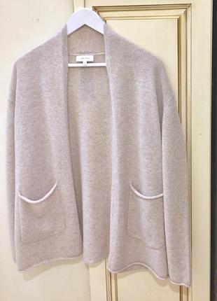 Новый.кардиган из кашемира брендовый darling harbour cashmere knit cover pebble melange оригинал.поточная коллекция.