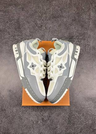 Louis vuitton skate white grey /белые луивитоны 9