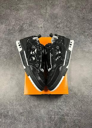 Louis vuitton skate low trainers black /чорные луивитоны