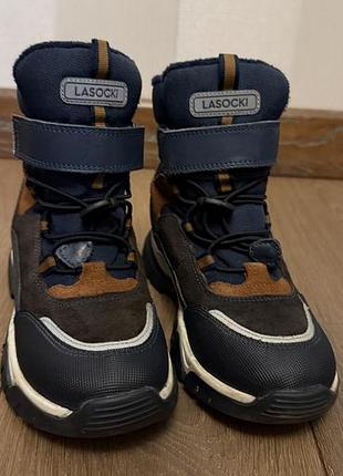Черевики для хлопчика lasocki сині, коричневі 31 розмір