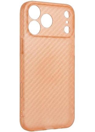 Ультратонка накладка carbon ultra slim для apple iphone 17 pro max / 18 pro max матовий чохол з карбоновим візерунком айфон 17 про