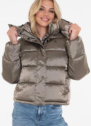Жіночий пуховик calvin klein хакі, розмір xl