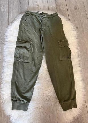 Спортивні штани zara карго хакі