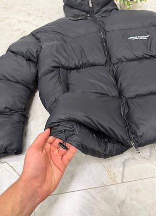 Чоловічий пуховик armani чорний 3