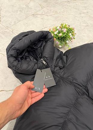 Чоловічий пуховик armani чорний 5