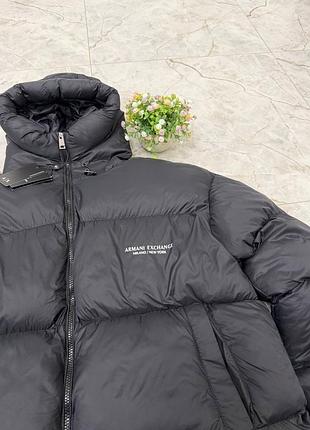 Чоловічий пуховик armani чорний 2