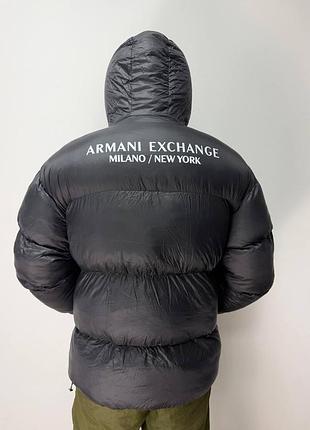 Чоловічий пуховик armani чорний 7