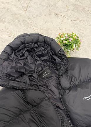 Чоловічий пуховик armani чорний 6