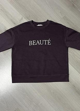 Заголовок: жіночий баклажановий світшот primark (розмір s) beauté / тепла кофта