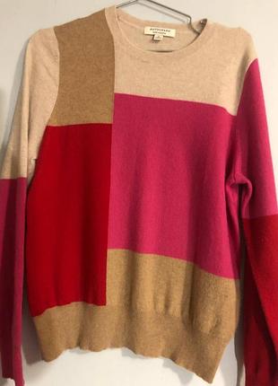 100% кашемировый джемпер autograph marks &amp; spencer color block (размер xl / 16)