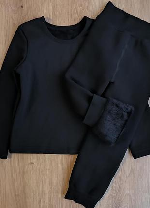 Термо комплект на хутрі лосини реглан primark heat iq
