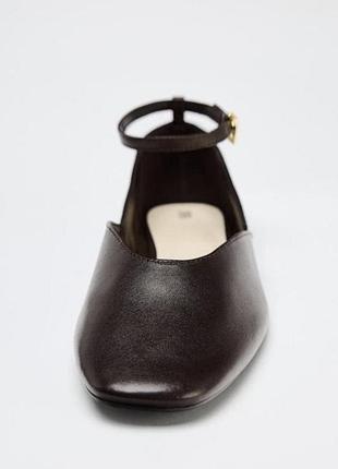 Шкіряні балетки туфлі zara 37 4