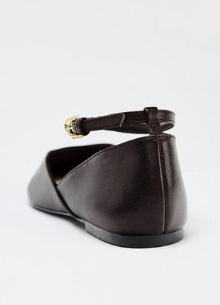 Шкіряні балетки туфлі zara 37 3