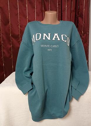 Жіноча кофта світшот бірюзова l/xl/xxl розмір