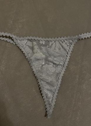 Сірі мереживні стрінги aerie