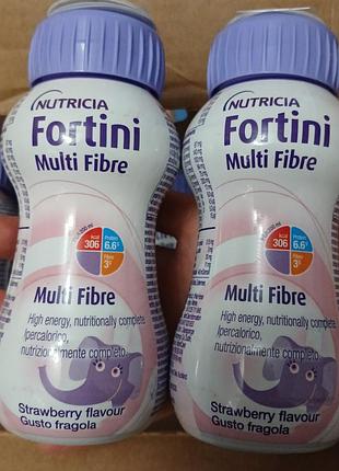 Энтеральное питание nutricia fortini multi fibre, клубника. 200ml.