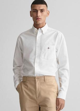 Чоловіча бавовняна сорочка gant the oxford regular fit l (41/42)