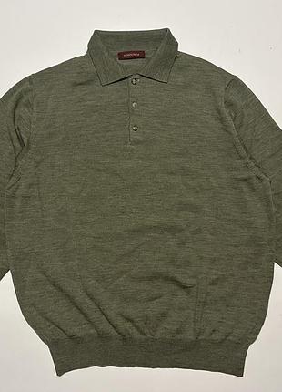 Шерстяное поло, лонгслив nordstrom merino wool knit made in italy