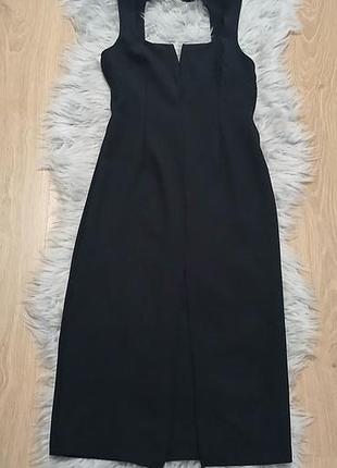 Чёрное платье миди zara