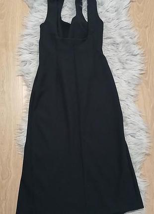 Чёрное платье миди zara 2