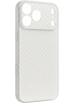 Чехол getman carbon ultra slim для apple iphone 17 pro / 18 pro (6.3") clear white