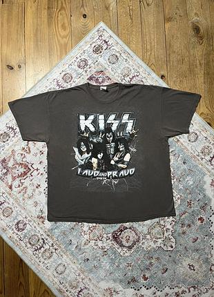 Футболка kiss monster tour 2013 loud and proud мерч гурту сіра xxl