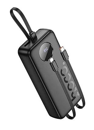 Зовнішній акумулятор hoco j132a sabio 22.5w+pd20w fully compatible power bank with 3 cables(20000mah) black