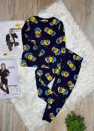 Дитяча піжама для хлопчика піжамка міньони пижама миньоны m&s р.98-104